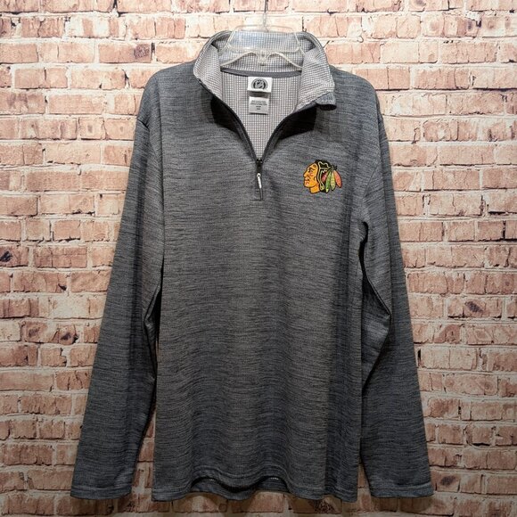 NHL Blackhawks Men's Pullover 1/4 Zip Size Small - Picture 5 of 13